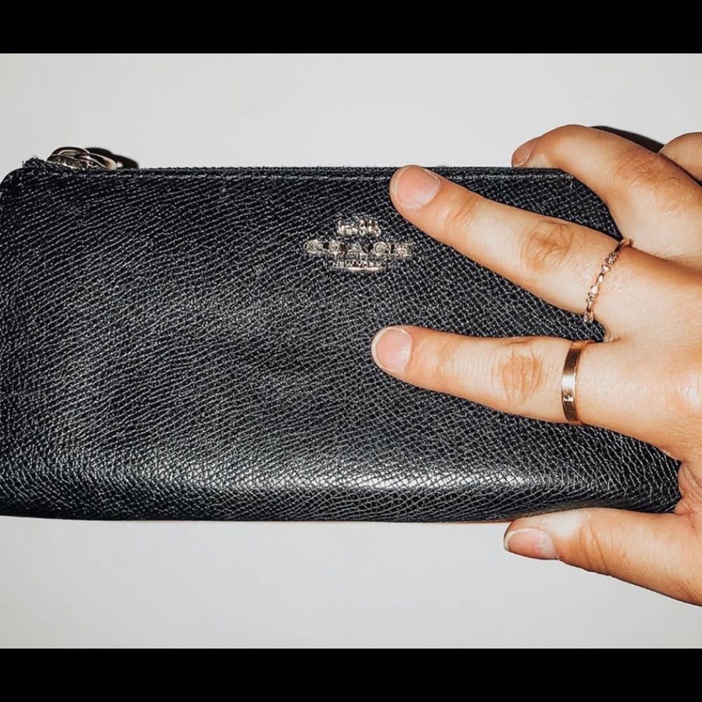 Gold & Black Coach Wallet